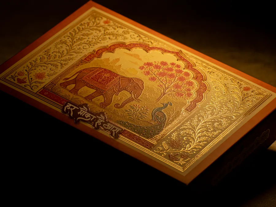 Detail of Mandiraangan jharokha-inspired artwork